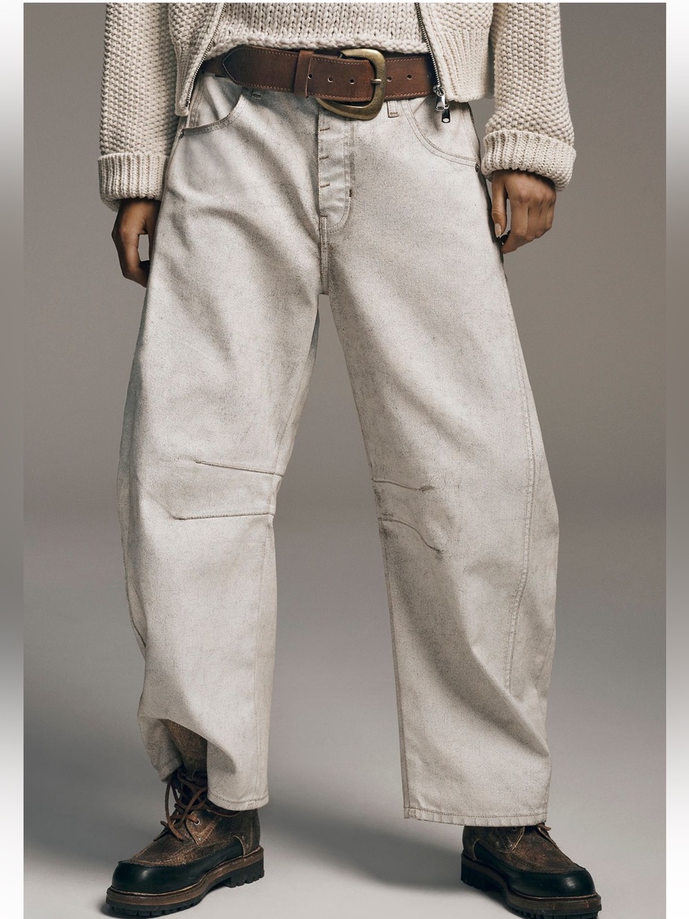NWT FREE PEOPLE WE THE FREE GOOD LUCK COATED BARREL JEANS 🔥 - Picture 1 of 7